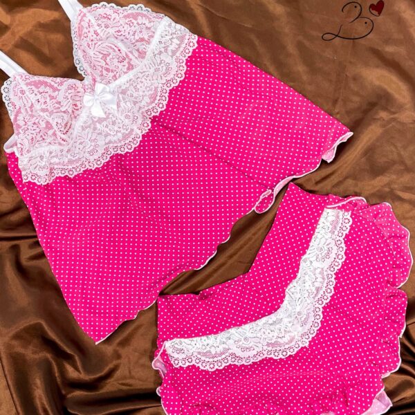 Pink and White Polka Dots